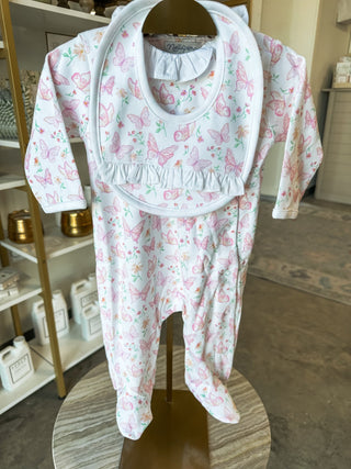 Butterflies Print Crossover Footie - Everyday EDEN Boutique & Gifts