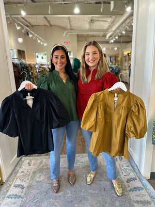 Camel Standing Collar Poplin Top - Everyday EDEN Boutique & Gifts