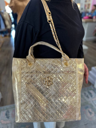 Champagne Pop Kinzley Quilted Tote - Caroline Hill - Everyday EDEN Boutique & Gifts