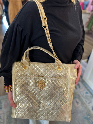 Champagne Pop Kinzley Quilted Tote - Caroline Hill - Everyday EDEN Boutique & Gifts