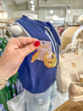 Charlie 18K Gold Plated Hammered Teardrop Earrings - Everyday EDEN Boutique & Gifts