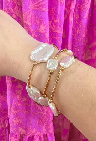 Chelsea's Perfectly Pearl Bracelet Set - Everyday EDEN Boutique & Gifts