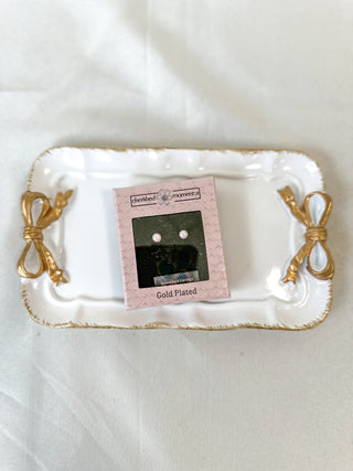 Child 14K Gold - Plated Pink Pearl Screw Back Earrings - Everyday EDEN Boutique & Gifts