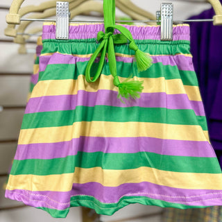 Child's Striped Mardi Gras Skort - Everyday EDEN Boutique & Gifts