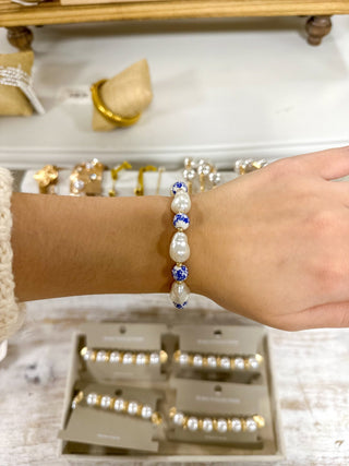 Chinoiserie Pearl Stretch Bracelet - Everyday EDEN Boutique & Gifts