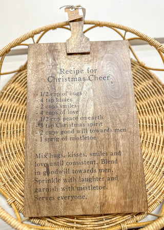 Christmas Cheer Recipe Board - Everyday EDEN Boutique & Gifts