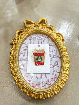 Christmas Coffee To - Go Broach - Everyday EDEN Boutique & Gifts