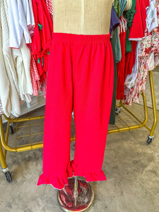 Christmas Red Girls Embroidered Pajamas - Everyday EDEN Boutique & Gifts