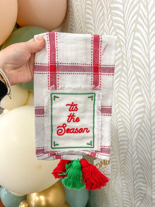 Christmas Ticking Tea Towel - Everyday EDEN Boutique & Gifts