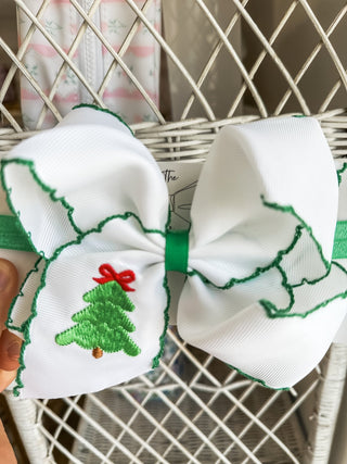 Christmas Tree Embroidered Headband Bow - Everyday EDEN Boutique & Gifts