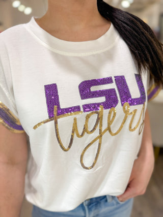 Cindy LSU Tigers Top - Everyday EDEN Boutique & Gifts