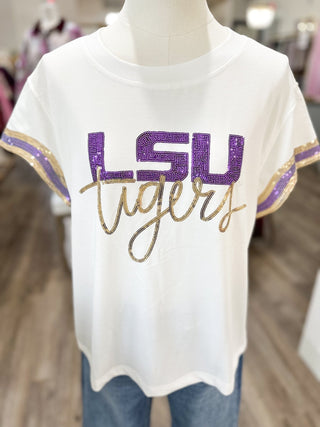 Cindy LSU Tigers Top - Everyday EDEN Boutique & Gifts