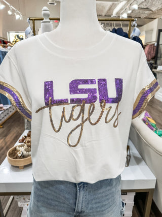 Cindy LSU Tigers Top - Everyday EDEN Boutique & Gifts