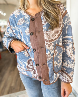 Cocoa Sky Paisley Button Down Jacket - Everyday EDEN Boutique & Gifts