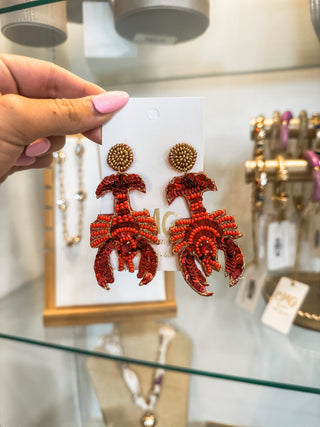 Crazy For Crawfish Sequin Earrings - Everyday EDEN Boutique & Gifts