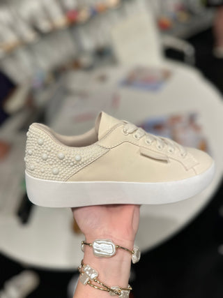Cream Pearl Pop Sneakers - Everyday EDEN Boutique & Gifts