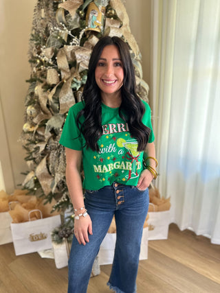CUSTOM DESIGN: Merrier with a Margarita Sequin Luxe Top - Everyday EDEN Boutique & Gifts