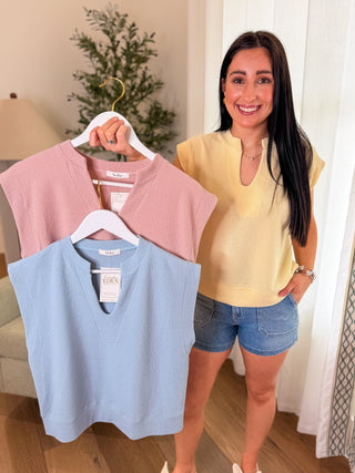 Dusty Rose Soft Structure V - Neck Top - Everyday EDEN Boutique & Gifts