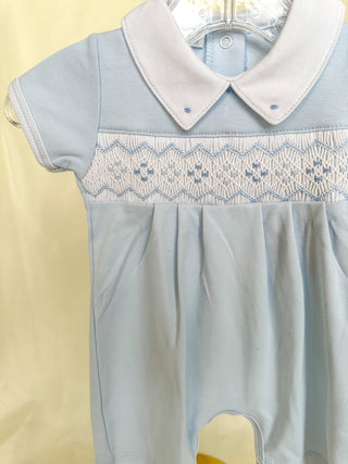 Ethan Smocked Short Playsuit - Magnolia Baby - Everyday EDEN Boutique & Gifts