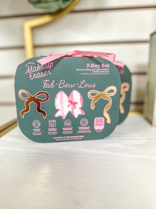 Fab - Bow - lous Makeup Eraser 7 - Day Set - Everyday EDEN Boutique & Gifts