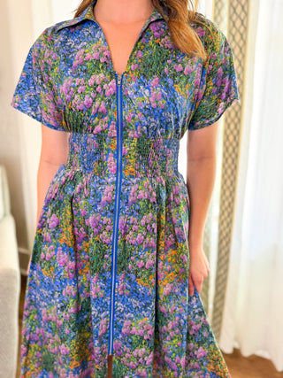 Fairytale Floral Zip Midi Dress - Everyday EDEN Boutique & Gifts
