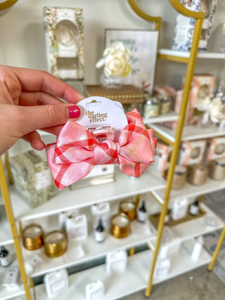 Festive Plaid Mini Satin Bow Claw Clip - Everyday EDEN Boutique & Gifts
