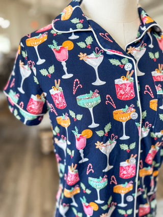 Fizz The Season Short Sleeve Pant PJ Set - Everyday EDEN Boutique & Gifts