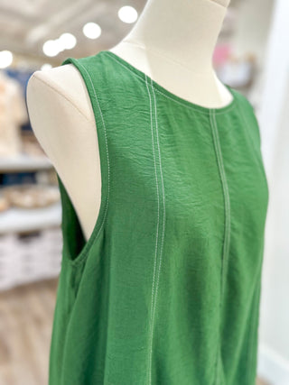 Forest Green Festival Days Sleeveless Top - Everyday EDEN Boutique & Gifts