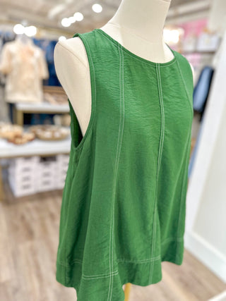 Forest Green Festival Days Sleeveless Top - Everyday EDEN Boutique & Gifts
