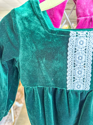 Forest Velvet Girl Lace Bubble - Everyday EDEN Boutique & Gifts