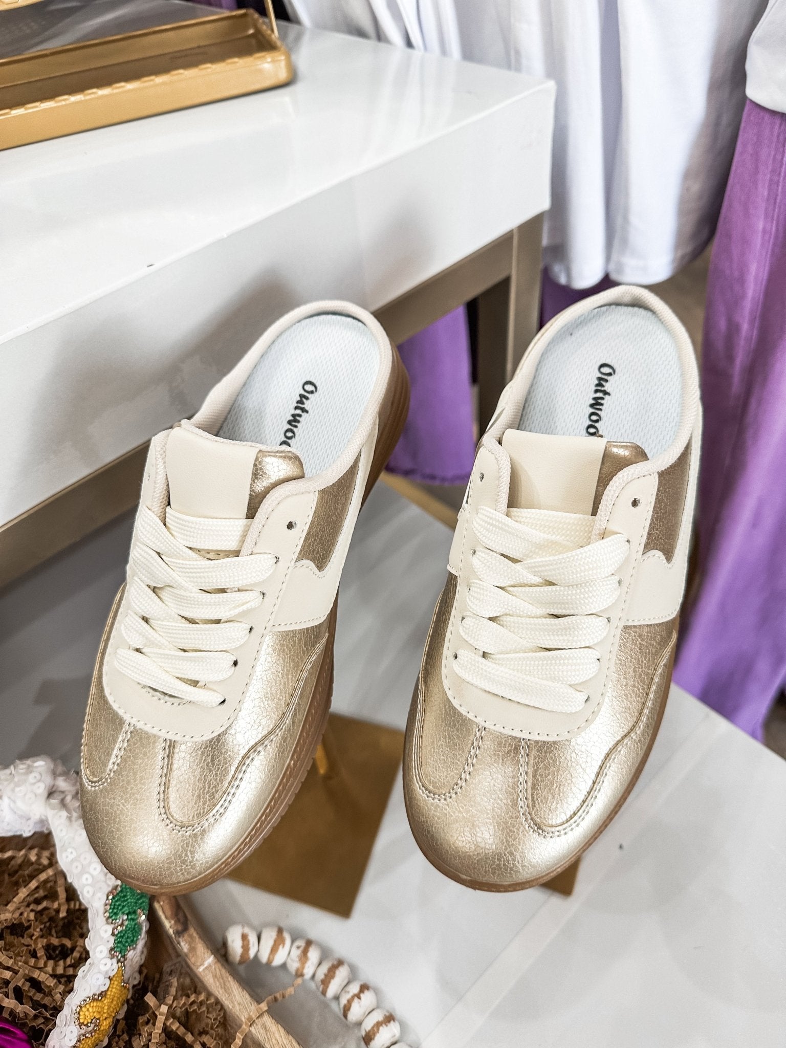 gold dress sneakers How to style a dress with sneakers | Pushing past your fears