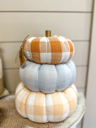 Gingham Stacked Pumpkins - Everyday EDEN Boutique & Gifts