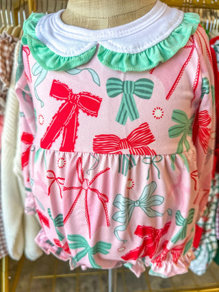 Girls Bow Printed Bubble - Everyday EDEN Boutique & Gifts