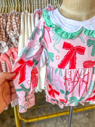 Girls Bow Printed Bubble - Everyday EDEN Boutique & Gifts