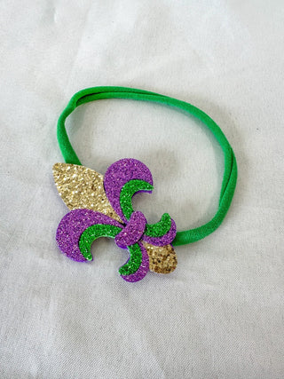 Glitter Fleur De Lis Charm Headband - Everyday EDEN Boutique & Gifts