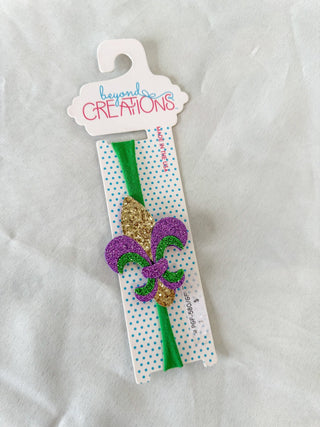 Glitter Fleur De Lis Charm Headband - Everyday EDEN Boutique & Gifts
