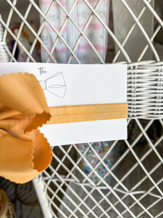 Gold Classic Scalloped Headband Bow - Everyday EDEN Boutique & Gifts