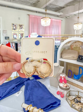 Gold Crystal Hoop Earrings - Everyday EDEN Boutique & Gifts