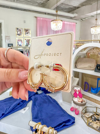 Gold Crystal Hoop Earrings - Everyday EDEN Boutique & Gifts