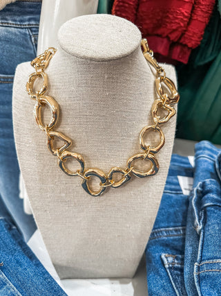 Gold Geometric Open Circle 16" - 18" Necklace - Everyday EDEN Boutique & Gifts