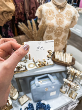 Gold Hoop Earrings Set of 3 - Everyday EDEN Boutique & Gifts