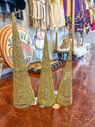 Gold Light Up Glitter Tree Set - Everyday EDEN Boutique & Gifts