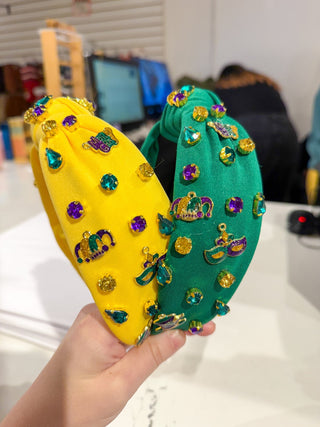 Gold Mardi Gras Glory Embellished Headband - Everyday EDEN Boutique & Gifts