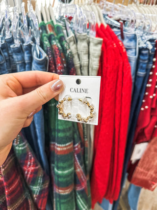 Gold & Pearl Geometric 1.5" Earring - Everyday EDEN Boutique & Gifts