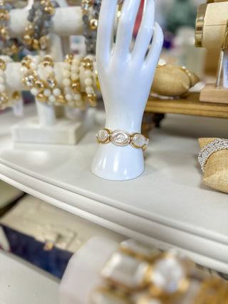 Gold Pearl Pop Statement Stretch Bracelet - Everyday EDEN Boutique & Gifts