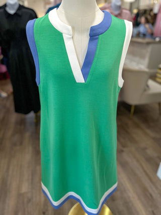 Green Better Than Basic Contrast Mini Dress - Everyday EDEN Boutique & Gifts