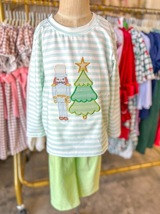 Green Nutcracker Dreams Embroidered Set - Everyday EDEN Boutique & Gifts