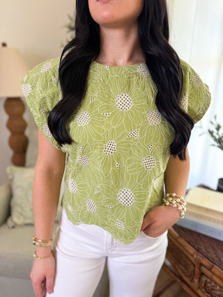 Green Petal Perfect Shorts Set - Everyday EDEN Boutique & Gifts