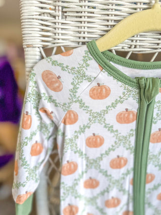Green Pumpkin Bamboo Romper - Everyday EDEN Boutique & Gifts