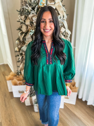 Green Winterberry Plaid Top - Everyday EDEN Boutique & Gifts